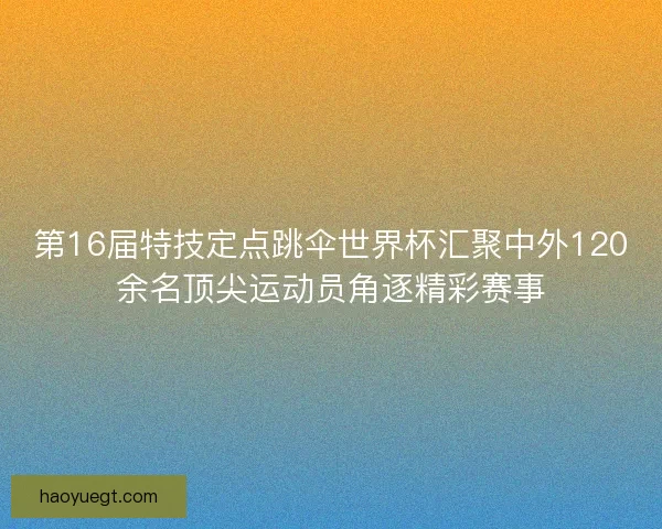 第16届特技定点跳伞世界杯汇聚中外120余名顶尖运动员角逐精彩赛事 第16届特技定点跳伞世界杯汇聚中外120余名顶尖运动员角逐精彩赛事